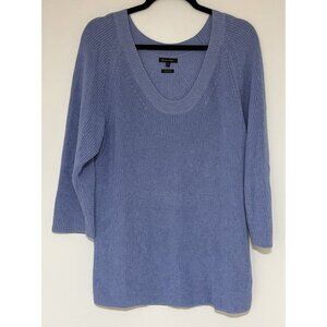 Massimo Dutti Women’s Blue Periwinkle 3/4 Sleeve Sweater Size Medium